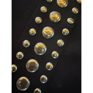 INC International Concepts Skirt Womens Size L Black Studded Asymmetric thumbnail 6