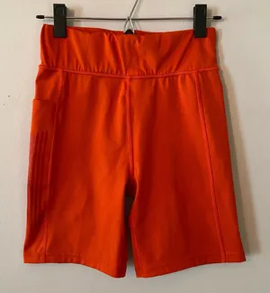 Savage X Fenty Sport Orange Biker Shorts Workout Women's size 12 / 14 Large thumbnail 1