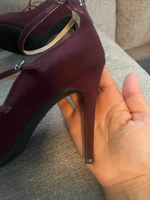 Circus by Sam Edelman Burgundy Strappy Pointed-Toe Heels thumbnail 4