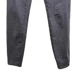 FRAME Denim Ali High RIse Cigarette Skinny Jeans in Washed Gray Plaid Size 25 thumbnail 5