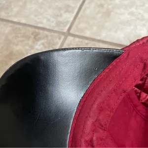 Disney‎ Parks Original Red Quilted Hat Black Mickey Rose Ears Beauty & the Beast thumbnail 5