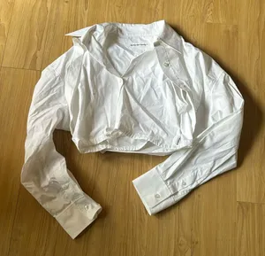 Alexandar Wang T white cropped shirt Size M thumbnail 1