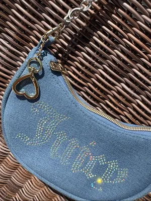 Juicy Couture Kids Mini Blue Denim Hobo Bag thumbnail 2