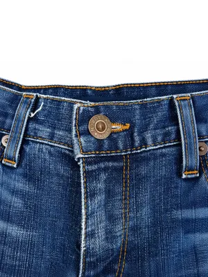 Ralph Lauren Blue Denim Jeans with Brown Leather Patch thumbnail 3