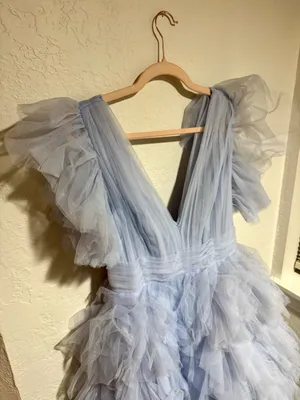 Mac Duggal Lavender Tulle Dress thumbnail 4