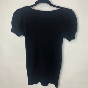 Energie Y2k Black Short Puff Sleeve Sweater Sz Medium Boho thumbnail 6