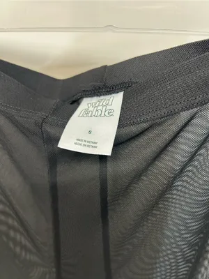 NWT wild fable Black Sheer Mesh Swim Coverup Pants Small thumbnail 3