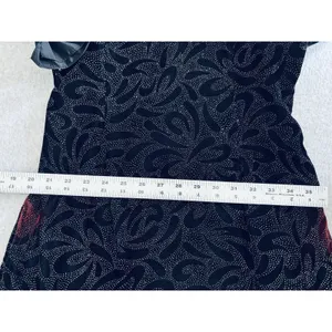 Vintage Filigree Ltd. Elegant‎ Black Sparkle Party Cocktail Dress Satin Bow Sz 8 thumbnail 8