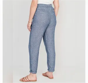 Old Navy high-waisted linen-blend cropped tapered pants thumbnail 2