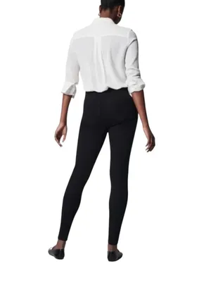 Spanx Tummy Control Jean-ish Cotton Twill Leggings Black Size S thumbnail 3