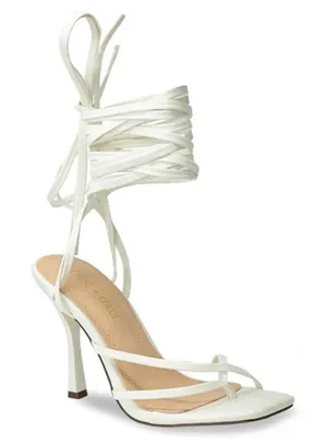 Chase + Chloe Wraparound Sandals‎ Size 8 OffWhite Square Open Toe thumbnail 1