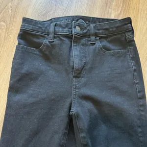 American Eagle Black Raw Hem Skinny Jeans thumbnail 8