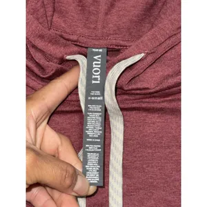 Vuori Women's Halo Essential Hoodie Red DreamKnit Pullover Lightweight Sz Xs thumbnail 5
