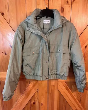Vigoss Womens Jacket Hooded Size Large Sage Green nwt (3677) thumbnail 1