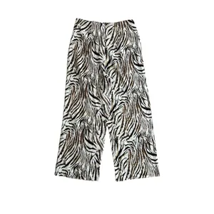 L'Academie Los Angeles Linen Pant Size XL Tiger Print‎ Brown White Revolve thumbnail 5
