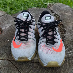 Nike Air Max 2016 gray sneakers with orange Nike swoosh #airmax #running women size 10.5 thumbnail 2