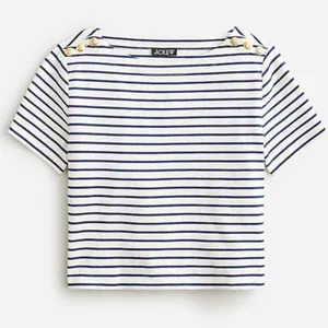 NWT J. Crew Mariner Cloth Short-Sleeve‎ T-Shirt with Buttons Sz S thumbnail 3