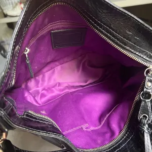 Coach Zoe Hobo Bag Womens Large Black Crinkled Patent Leather F15478‎ thumbnail 9