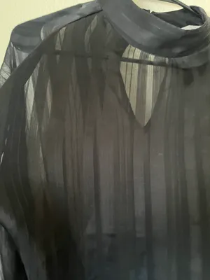 H&M High Neck Long Sleeve Sheer Blouse thumbnail 2