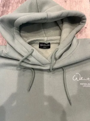 White Fox Hoodie Sage Green Size L/XL (C 72) thumbnail 4