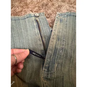 Vintage Y2K Revolt Jeans Co Embroidered Paisley Denim Mini Skirt Western Boho thumbnail 10