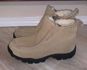 Kamik Women’s 10 Winter Boots Light Beige Suede Fleece Lined thumbnail 2