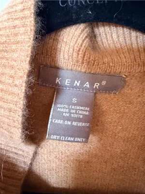 Kenar cashmere long brown ruffle duster cardigan size S thumbnail 2
