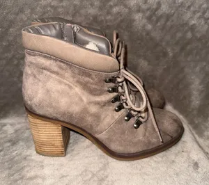 Kensie Atlanta Lace-Up Block Heel Ankle Boots thumbnail 1