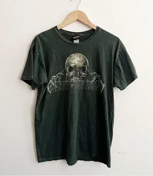 Harley Davidson Green Wyoming Graphic Tee Skull thumbnail 2