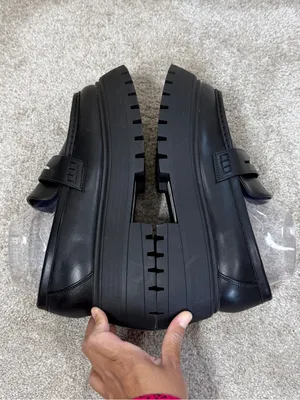 ASOS Design Women’s Wide Fit Maestro Chunky Loafers Shoes Academia in Balck 9W thumbnail 9