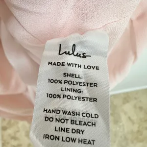 Lulus Dreaming Elegance Blush Pink Satin One Shoulder Maxi Dress Formal 1X NWT thumbnail 7