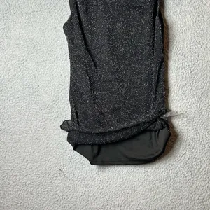 Akalnny Top Womens‎ Large Black Sleeveless Glitter Mesh Slim Fit Tank Party NEW thumbnail 5