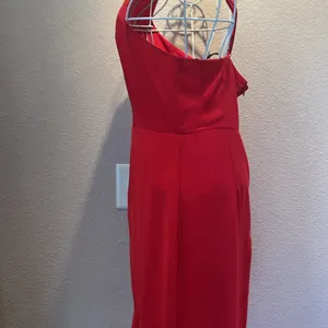 Lulu’s Starlet Red Ruched Maxi Dress Size Medium thumbnail 6