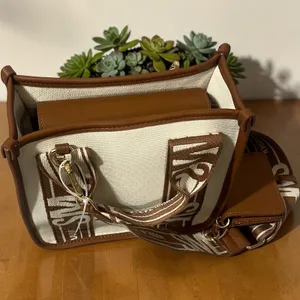 Steve Madden BWEBBER Mini Tote‎ Bag Womens Small Creme Brown NEW Crossbody Purse thumbnail 9