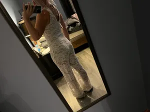 White Floral Lace Jumpsuit Romper thumbnail 2