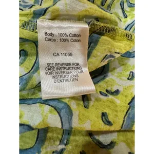 Dress Addict XS Tiered Cotton Mini Dress Green Floral Paisley Swirl Boho Tunic thumbnail 4