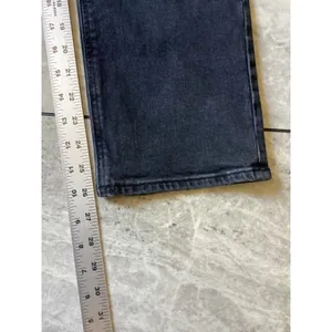 Denim Forum The Arlo High Rise Straight Jeans Black 28L Organic Cotton thumbnail 6