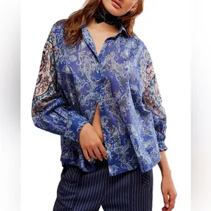 Free People Rose Bud Blouse Size Large NWT thumbnail 2