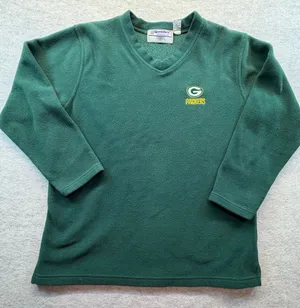 Vintage 90s Green Bay Packers Game Day Moretz Fleece Pullover Medium NFL thumbnail 1