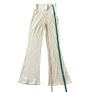 Wild Fable Cream Ribbed Knit Flare Pants High Rise Small NWT Cream M9589L thumbnail 2