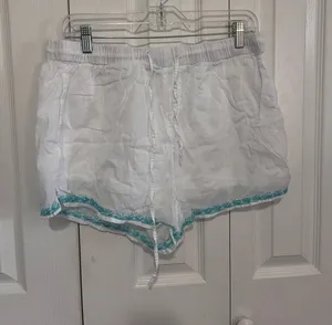 Roller Rabbit Pajama Bottoms White/Blue Size Large thumbnail 1