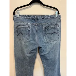American Eagle Wide Leg Jeans Size 12 Blue Vintage Y2K 2003 Boho Skater Tall‎ thumbnail 10