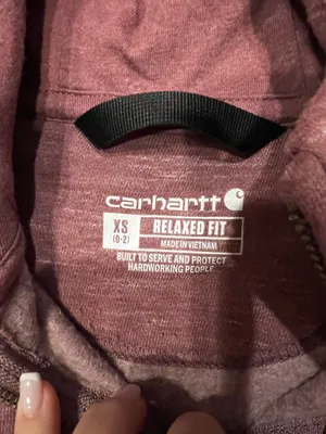 Carhartt Pink Zip Up Hooded Sweatshirt thumbnail 2