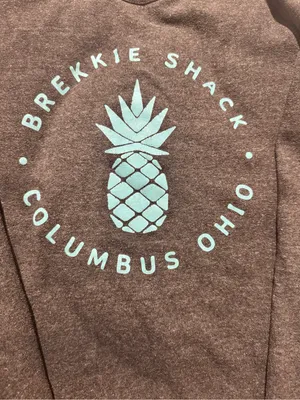 Alternative Charcoal Crewneck Sweatshirt with Turquoise Pineapple thumbnail 2