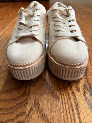 DV by Dolce Vita Brin Floral Platform Sneakers Cream Women’s 8 thumbnail 3