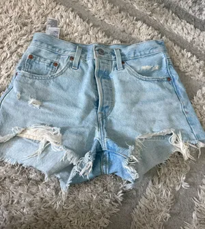 Levi’s Jean Shorts 501 Denim Button Fly Cut-Off thumbnail 1