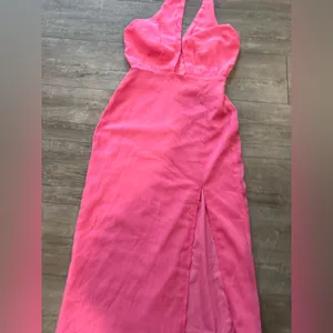 Lulu's Pink Halter Midi Dress thumbnail 8