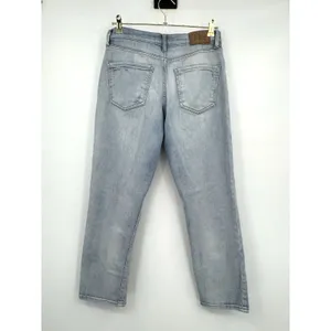 ZARA Straight leg High Rise Distressed Jeans Womens Size 8 Light Wash Boho Denim thumbnail 2