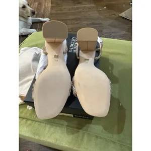 Badgley Mischka Becca rhinestone jeweled sandals size 6 Bridal Fairy thumbnail 9