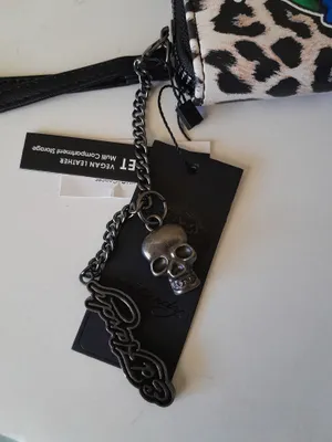 Ed Hardy Y2K Leopard Print Eternal Love Long wallet NWT with skull charm thumbnail 3